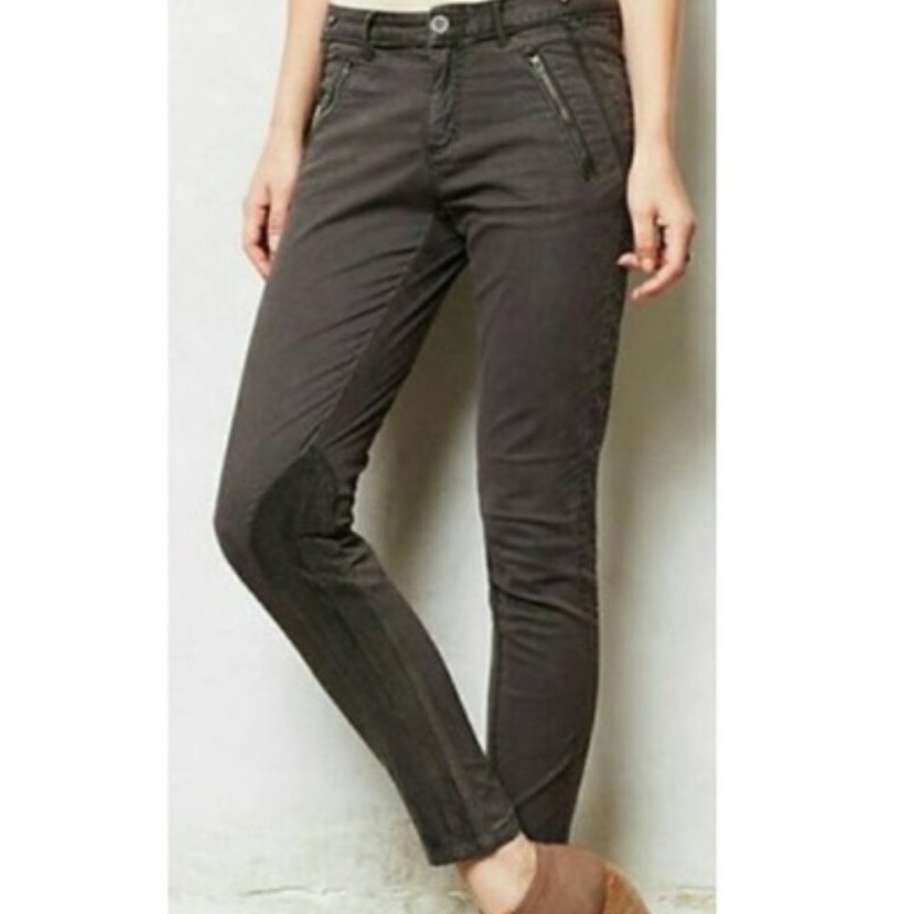 ANTHROPOLOGIE Pilcro and the Letterpress Steel Grey Jeans Size 12